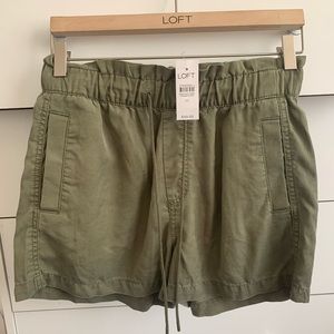 LOFT high waist tie shorts